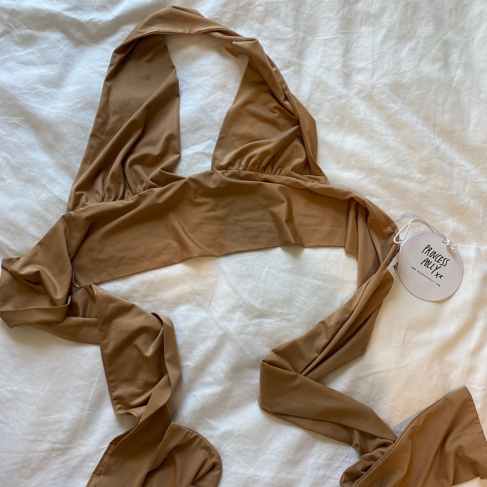 Princess Polly Disco Dreams Brown Top, size 4